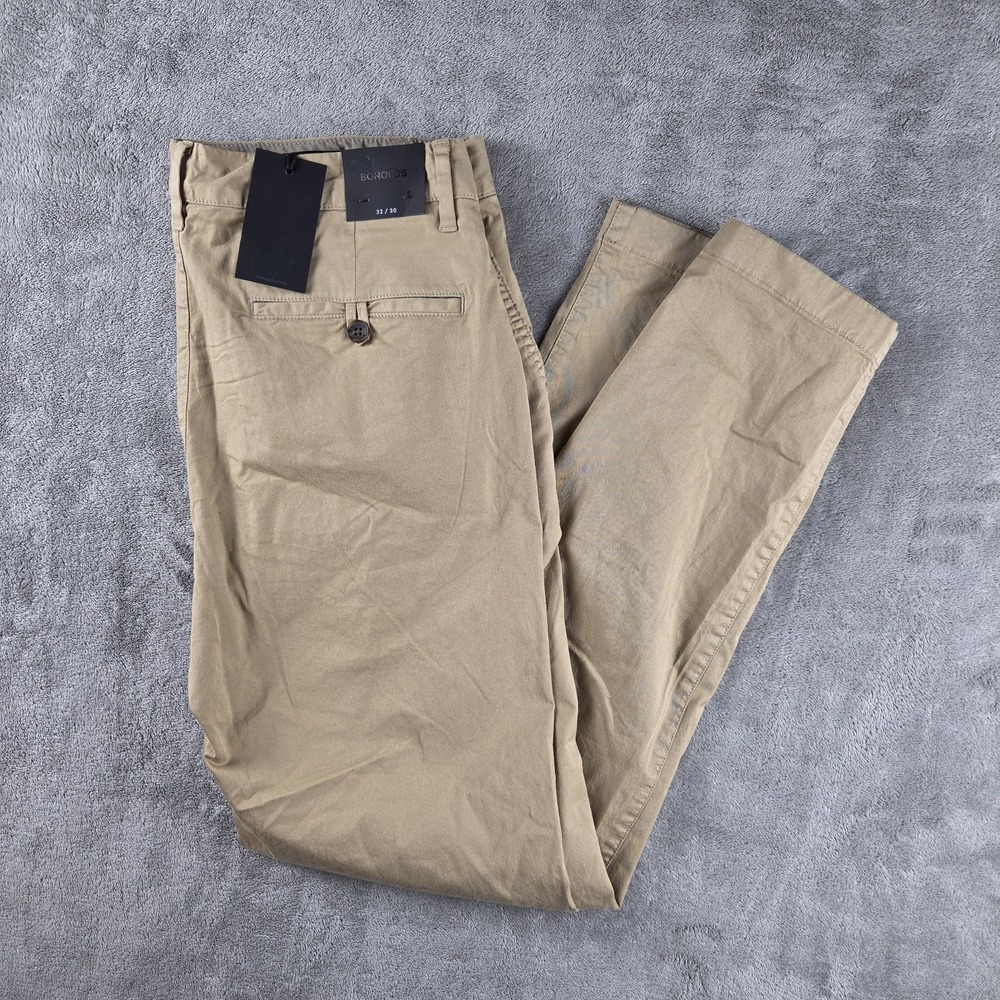 NWT Bonobos Slim Fit Chino Khaki Pants Men's Navy 32x30 Cotton Blend Stretch - Picture 1 of 14